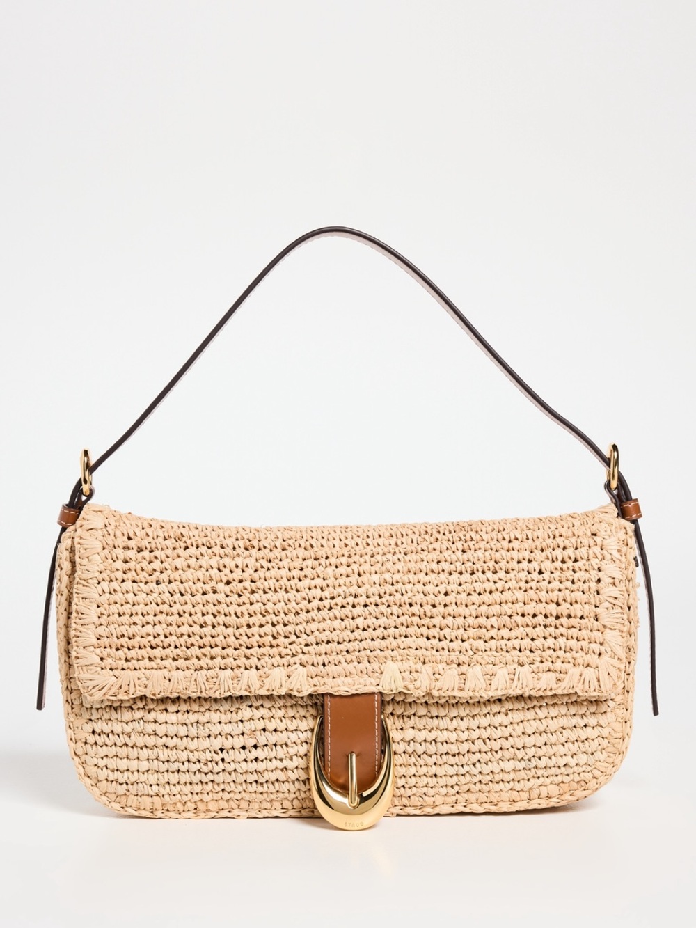 STAUD Harlow raffia shoulder bag NWT - Picture 1 of 4